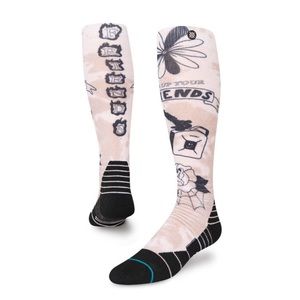 Stance Jill Perkins Gassed Up Snow Mid Cushion Sock in Off White